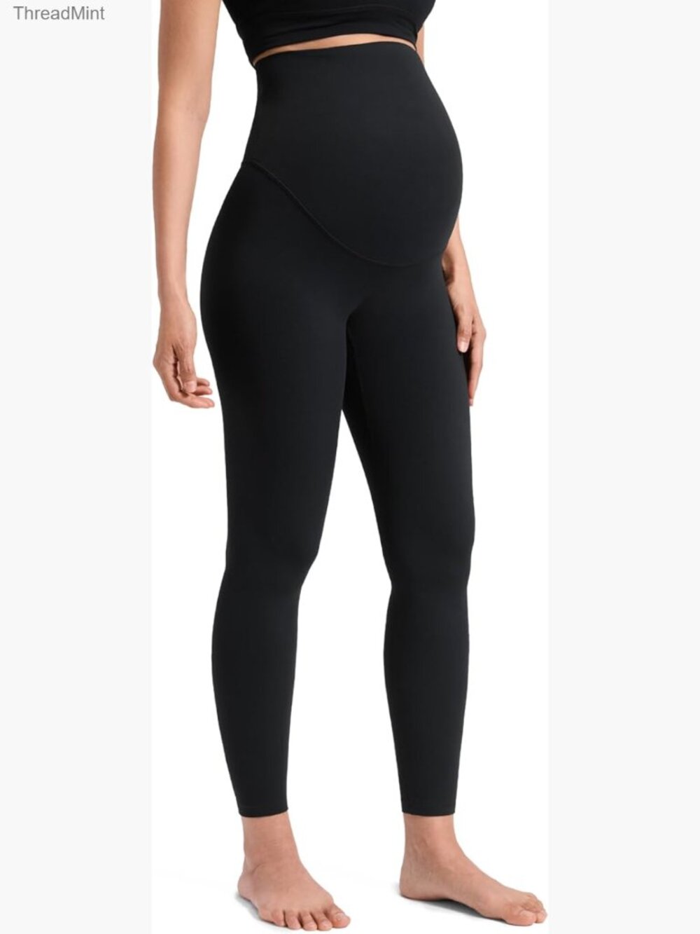 Maternity Leggings 25" High Rise No Front Seam Active Yoga Pants